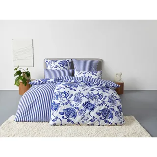 otto home andas Bettwäsche »Nordby« 2 tlg. Bettwäsche aus Baumwolle, skandinavisches Design, ab Größe 135x200 cm, blau