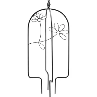 Faltbares Rankgitter Blume Eisen Schwarz 26 cm x 26 cm x 61 cm