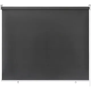 Froadp 180x140cm Außenrollo Sichtschutzrollo mit Reflektierende Thermofunktion Kunststoffbeschichtung Senkrechtmarkise Außen Vertikalmarkise Fensterrollo für Balkon Terrasse Garten (Anthrazit)