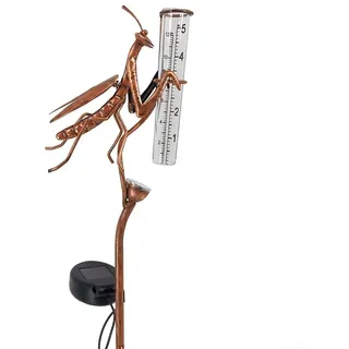 Solarbetriebener Regenmesser – Gartenstecker – Statue, Dekoration, leuchtet im Dunkeln, Metall, Hofkunst, Outdoor, Rasen, Weg, Terrasse, Dekorationen