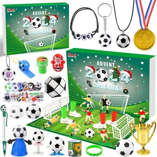 2024 WM Fußball Adventskalender mit 24 Spielzeugen & Überraschungen