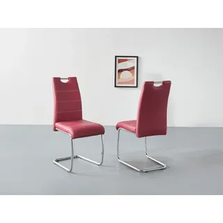 HELA Freischwinger »Flora, Esszimmerstühle« (Set) 2 Stk.Schwingstuhl Set: 1,2 oder 4 Stück, hoher Sitzkomfort, rot