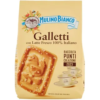 Weiße Mühle Kekse Frollini Galletti mit frischer Milch, 100% italienisch, 350 g