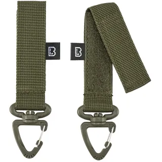 Brandit Textil Brandit Gürtel-Karabiner mit Molle Loop (2er Pack), Farbe:Oliv