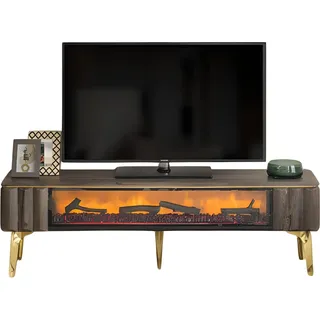 TV Sideboard Dekokamin Elektrokamin Fernsehtisch Modern Praktisch Stilvoll - Braun