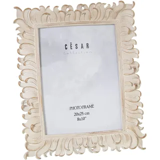 DRW Bilderrahmen aus Kunstharz, 20 x 25 cm, Altweiß, 28 x 2 x 32,5 cm, für 20 x 25 cm