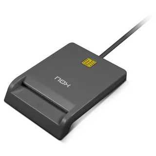 NOX XTREME PRODUCTS Lite Citizen - Elektronischer Kartenleser, kompatibel mit Cartão de Cidadão (Portugal) und Electronic DNI (Spanien). USB 2.0-Anschluss, Abmessungen 65x85x18mm, Farbe Schwarz