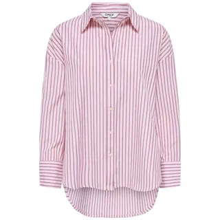 Only Hemdbluse ONLOREGON Fuchsia Pink Stripes  L