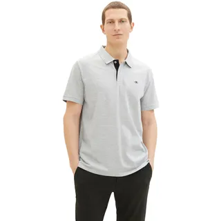 TOM TAILOR Poloshirt, mit Knopfleiste und Logo TOM TAILOR grey heather melange XL