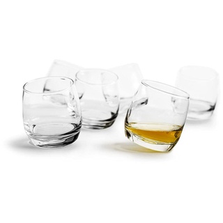 Sagaform 5015280 Bar, Rocking Whiskey Gläser 6er-Set 20cl, Durchsichtig