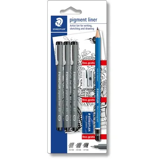 Staedtler Pigmentliner Artist Set schwarz 308 SBK3P