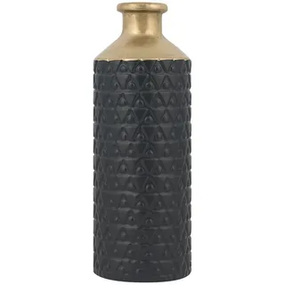 Beliani Dekovase Steinzeug schwarz Arsin , Schwarz , 39 cm , Dekoration, Vasen, Keramikvasen