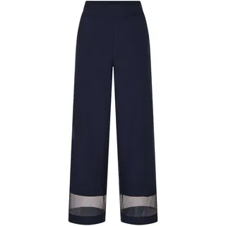 GOLDNER Stoffhose »Weite Hose VERA mit Mesh-Details«, blau