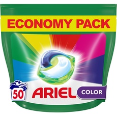 Ariel All-in-1 Pods Waschmittelkapseln, 50 Waschgänge, Farbe, effektiv auch bei Kälte, Schutz der Farben