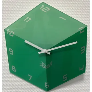 HERMLE 6-eckige Wanduhr 30107-Y32100 - grün