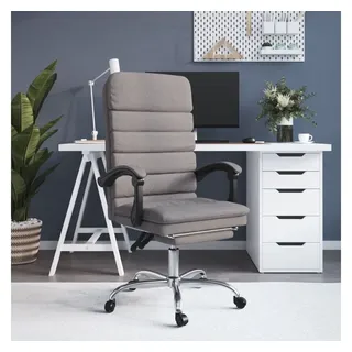 vidaXL Bürostuhl mit Massagefunktion Stoff Taupe