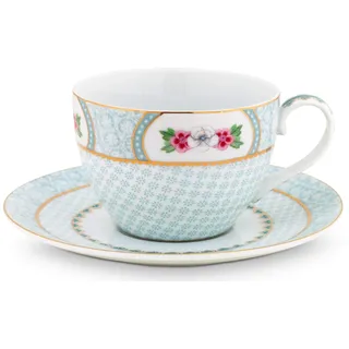 Pip Studio Blushing Birds Tasse mit Untertasse White 0,28 l