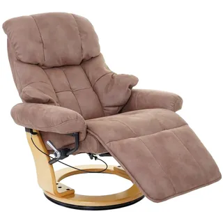 Robas Lund Relaxsessel Calgary 2 Polyester 90 x 105 x 0 cm Braun mit verstellbarer Rückenlehne und Fußstütze