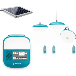 BioLite SolarHome 625- Solarsystem mit integriertem 24,3 Wh Li-Ion Akku und Multiroom-Beleuchtungsset