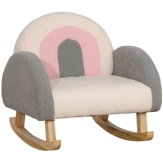 Homcom Kindersofa Grau 50 x 45 x 50 cm Eukalyptusholz
