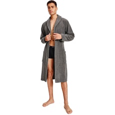 Tommy Hilfiger Herren Bademantel Icon bathrobe, Gr. XX-Large, Grau (MAGNET 884)