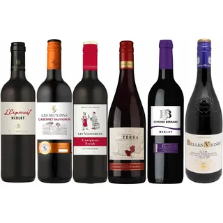 La Grande Vinothèque - Wein Probierpaket - Auswahl von 6 Rotweinen aus Südfrankreich (6 x 0,75L)