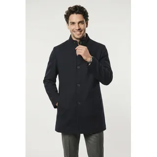 Kurzmantel CINQUE "CILIVERPOOL", Herren, Gr. 106, blau (dunkelblau), Web, Obermaterial: 68% Polyester, 30% Viskose, 2% Elasthan, slim fit, Mäntel Kurzmantel, mit Stehkragen