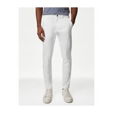 Mens M&S Collection Slim Fit Stretch Chinos - White, White - 42