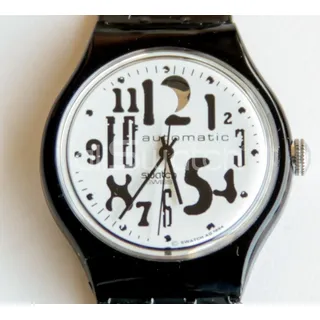 SWATCH Automatisch 1995 - SAB103 - BLACK BOARD - Neu