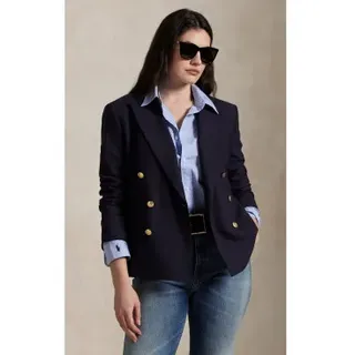 Polo Ralph Lauren für Damen. 211952571002 Blazer 2/74 marineblau (36), Lässig, Wolle