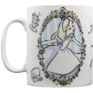 Alice in Wonderland Kaffeebecher Frame, Mehrfarbig