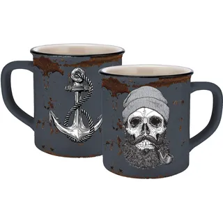 Gedalabels Tasse Sailor Skull 0,4 l Blau