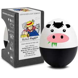 Muhkuh PiepEi - Singende Eieruhr zum Mitkochen - Eierkocher für 3 Härtegrade - Tolles Kuh Geschenk - Lustiges Kochei - Musik Eggtimer - Brainstream
