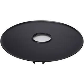 Onlyfire Feuerplatte, Grillplatte für Weber 57cm Holzkohle Kugelgrill, Feuertonne und Runde Grills, Grillring mit Ölauffangrillen, 3 Auflageleiste, Plancha Rund Keramisch Lackierte Oberfläche