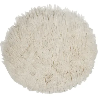 Wollteppich THEKO "Flokati XXL, handgewebt" Gr. 43, beige (natur), H:100mm Ø:200cm, Wolle, Teppiche, Wollteppich, original griechischer Flokati, Hochflor, reine Wolle, auch in rund
