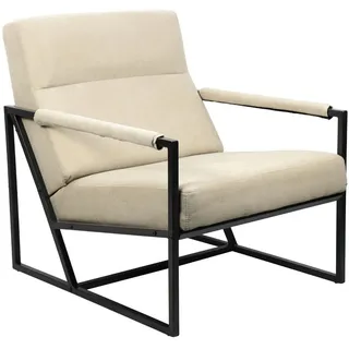 Svita Loungestuhl Chris , Beige , Textil , 66x77x82 cm , Esszimmer, Stühle, Armlehnstühle