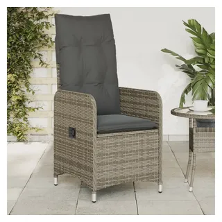 vidaXL Gartensessel mit Kissen 58,5 x 58,5 x 92 cm grau 2 St.