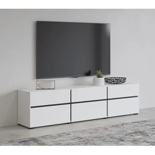 INOSIGN »Cross, moderne grifflose TV-Kommode,3 Klappen/3 Schubkästen«, Breite 180 cm, TV-Schrank mit viel Stauraum, TV-Board