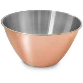 EVVIVA COMPANY SRL Schüssel aus Stahl und Kupfer, geeignet für den horizontalen Rahmen und hilft bei der Aufnahme von Luft. Durchmesser 25 cm, praktisch und elegant, ideal für Ihre Küche.