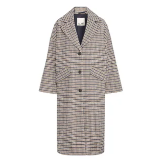 Ichi Wintermantel "Jacke IHEMMALU", schwarz navy multi check