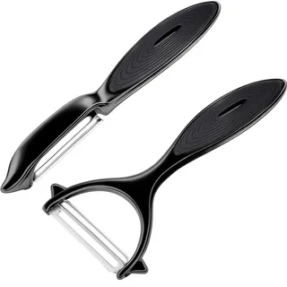 Gemüse- und Obstschäler mit Good Grips Schwenk-Design - Y- und I-Form, Edelstahl-Kartoffelschäler mit ergonomischem rutschfestem Griff & scharfer Klinge für den Küchengebrauch