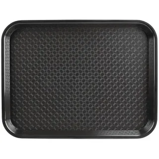 Olympia Kristallon Kunststoff Fast-Food-Tablett, groß, schwarz 450 mm - Serviertablett für Restaurants, Hotels, Catering P507