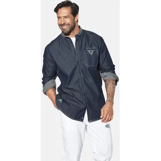 Jeanshemd JAN VANDERSTORM "Jeanshemd OLAFGREN", Herren, Gr. 7XL, weit, blau, Obermaterial: 100% Baumwolle CO., Hemden Jeanshemd