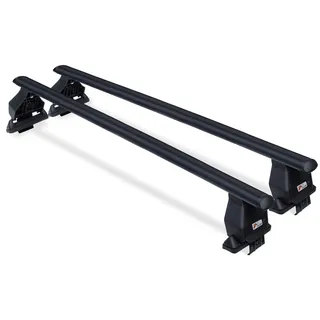 Stahl Dachträger Menabo Tema kompatibel mit für Jaguar XE (4 Türer) ab 15 - Schwarz