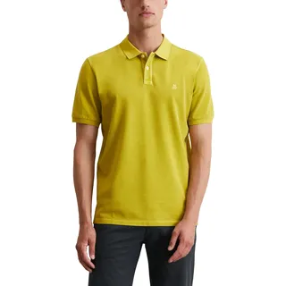 Marc O'Polo Herren Kurzarm-Poloshirt aus Bio-Baumwolle Regular Fit, Gelb (Vibrant Green), XL