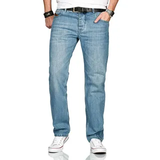 Alessandro Salvarini Comfort-fit-Jeans »A. Salvarini Marco Designer Herren Jeans Hose Basic Stretch Jeanshose Comfort Fit«, blau