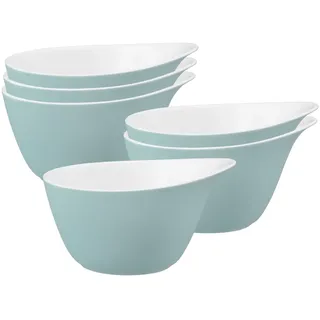 Schale SELTMANN WEIDEN "Müslischalen Life Fashion 600 ml 6er Set", grün (grün chic), L:15,7cm, Schüsseln, Schale