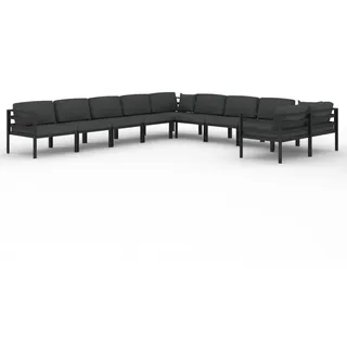 vidaXL Garten-Lounge-Set 10-tlg. anthrazit