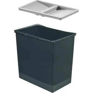 Hailo Inneneimer 1050209 dunkelgrau 24 Liter 345 x 220 x 350 mm mit Deckel - Dunkelgrau