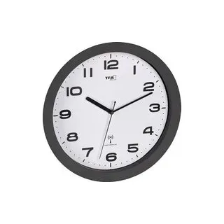 TFA Dostmann 60.3554.10 Funk Wanduhr 50 mm x 320 mm Anthrazit Leisegang-Uhrwerk